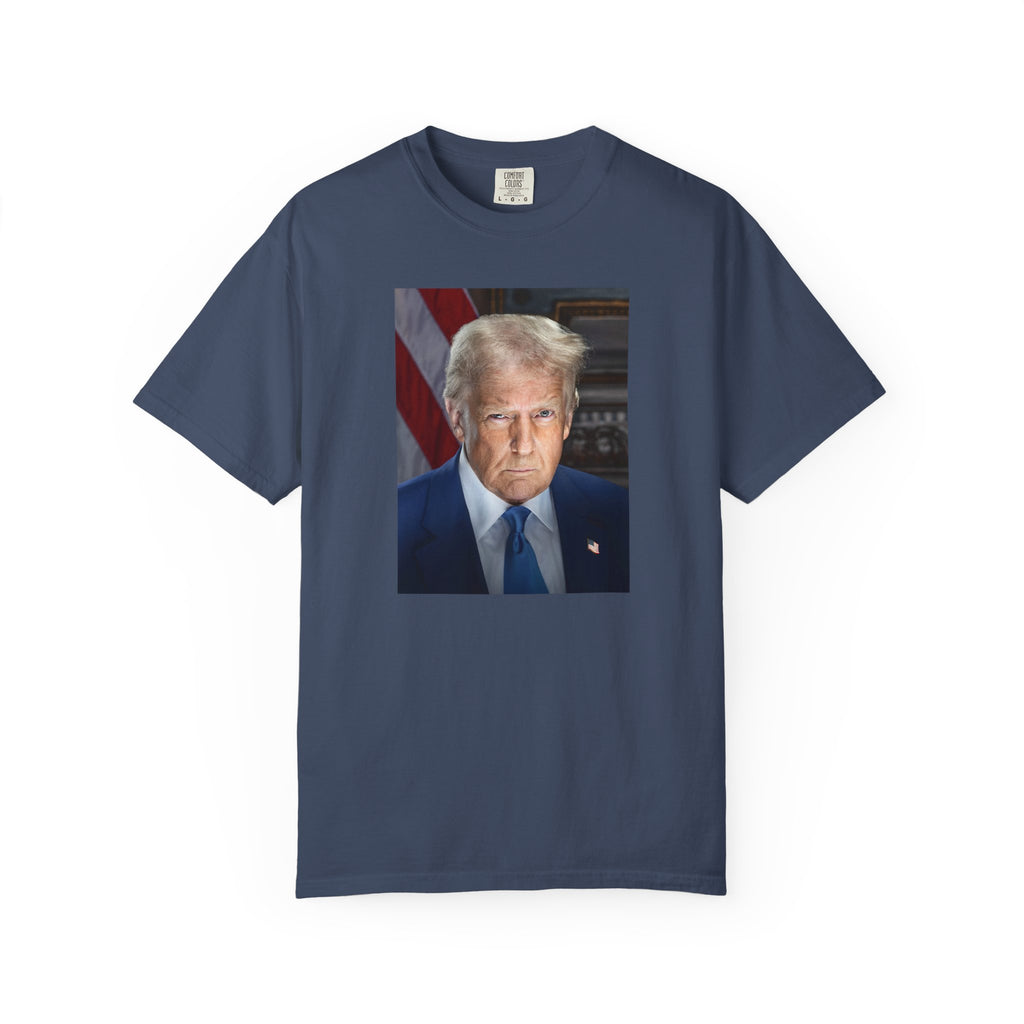 Donald Trump 47 Founders Collection portrait t-shirt with 2025 inaugural design in midnight
