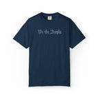 We the People embroidered patriotic t-shirt in true navy