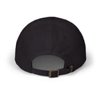 Back view of America 250 embroidered dad hat in black