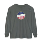 Long sleeve Pepper Comfort Colors t-shirt with America 250 design