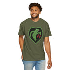 Man wearing Apu Ghost Army meme t-shirt in hemp