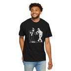 Smiling man wearing Koko the Clown Dancing Ghost meme t-shirt in black