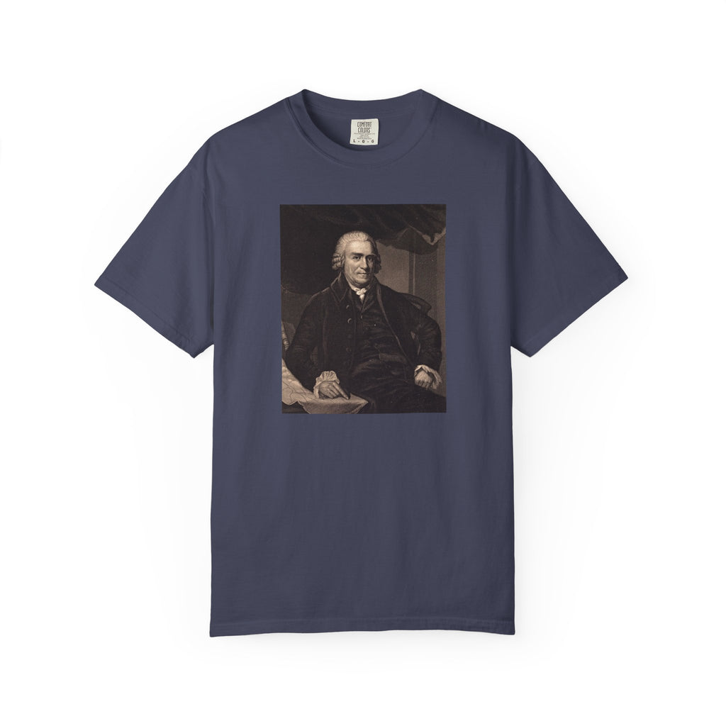 Samuel Adams Founders Collection portrait t-shirt in denim