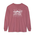 Psalm 118:24 with nature graphic on long-sleeve crimson t-shirt 