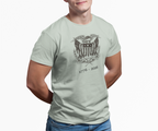Man wearing a Bay United We Stand eagle t-shirt