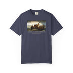 America's First Christmas meme t-shirt Washington Crossing the Delaware 1776 patriotic design in denim