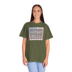 woman wearing oversized 'The Strongest Weapon in the United States is a Patriotic American' t-shirt in hemp
