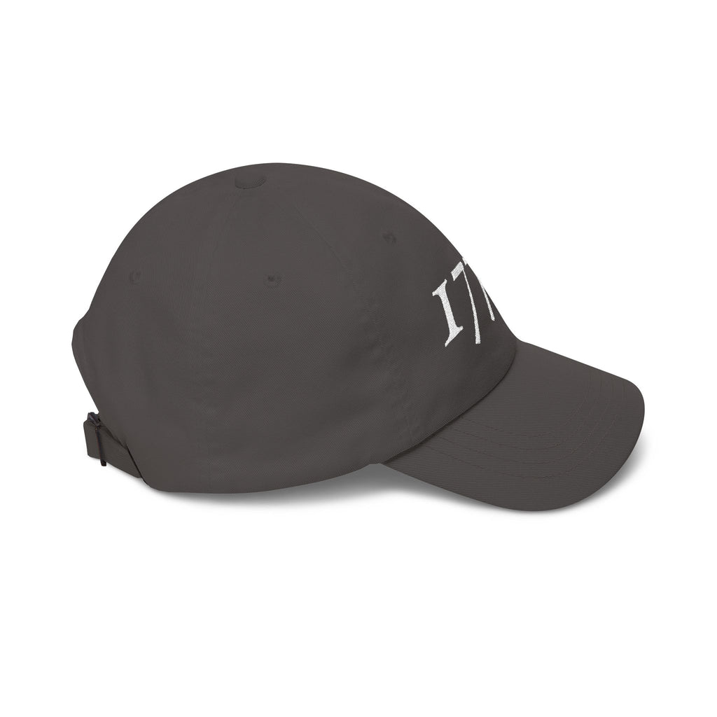 Right side view of Dark Grey dad cap 