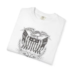 Folded white United We Stand eagle t-shirt

