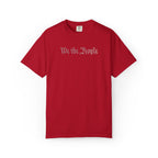 We the People embroidered patriotic t-shirt in red