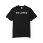 WWG1WGA distressed stencil t-shirt in black