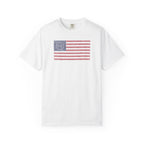 Distressed Betsy Ross flag 1776 t-shirt in white