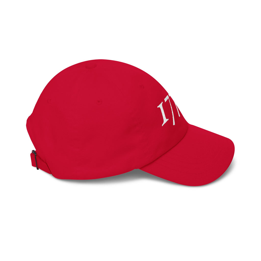 Right side view of Cranberry dad cap 