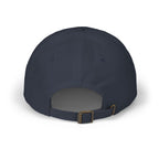 Back view of America 250 embroidered dad hat in navy