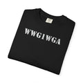 folded WWG1WGA distressed stencil t-shirt in black