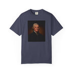 Thomas Jefferson Founders Collection portrait t-shirt full uncropped Peale design, denim