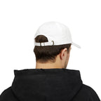 Back view of man wearing a White dad cap