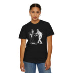 Woman wearing Koko the Clown Dancing Ghost meme t-shirt in black