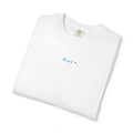 folded 'blessed' embroidered t-shirt in white
