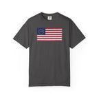 Distressed Betsy Ross flag 1776 t-shirt in graphite